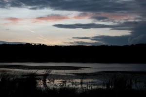 Abendstimmung über den See des Rodder Maars